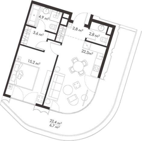 Купить квартиру в районе Раменки в Москве. Вариант № 109909, 0, площадь -  квм, цена 57462521 рублей