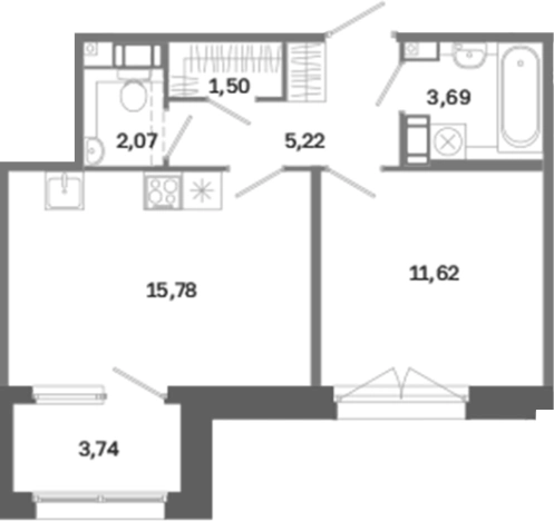 Купить квартиру в новостройках в ЖК Дом на Курской в Санкт-Петербурге. Вариант № 6260746, 0, площадь -  квм, цена 18950976 рублей
