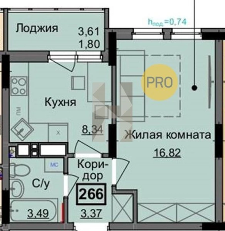 Купить однокомнатную квартиру в новостройках на улице Парковая в Ижевске. Вариант № 73741, 0, площадь - квм, цена 3030000 рублей