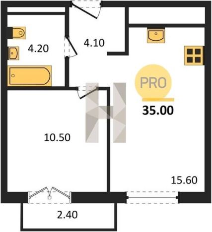 Купить однокомнатную квартиру в районе Устиновский в Ижевске. Вариант № 70297, 0, площадь -  квм, цена 2980000 рублей
