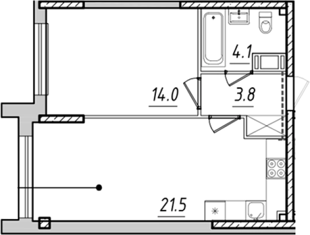 Купить двухкомнатную квартиру у метро Фрунзенская в Санкт-Петербурге. Вариант № 6641702, 0, площадь -  квм, цена 20790900 рублей
