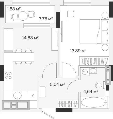 Купить квартиру в новостройках на улице Весенняя в Калининграде. Вариант № 101195, 0, площадь -  квм, цена 7610152 рублей