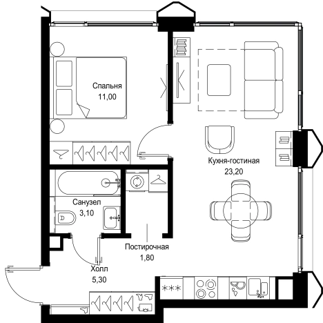 Купить однокомнатную квартиру в новостройках у метро Тушинская в Москве. Вариант № 10441521, 0, площадь -  квм, цена 22493040 рублей