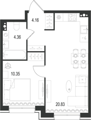 Купить квартиру в новостройках в ЖК Остров первых в Санкт-Петербурге. Вариант № 7260386, 0, площадь -  квм, цена 19087959 рублей