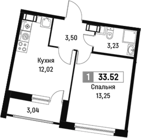 Купить однокомнатную квартиру у метро Девяткино в Мурине. Вариант № 6211664, 0, площадь -  квм, цена 6161286 рублей