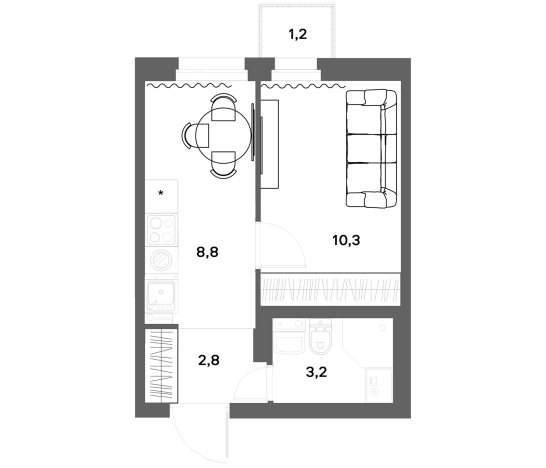 Купить однокомнатную квартиру в ЖК ЭкоКвартал NEGA в Ленинградской области. Вариант № 7830057, 0, площадь -  квм, цена 5100000 рублей