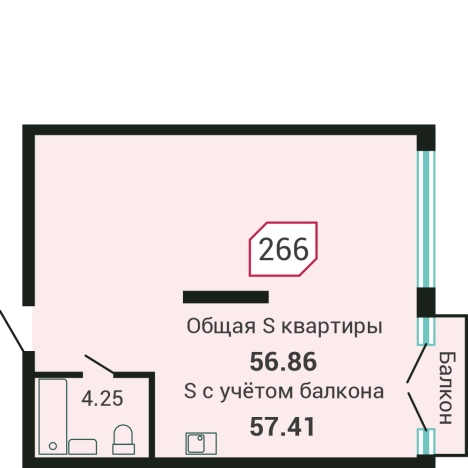 Купить однокомнатную квартиру в районе Советский в Владивостоке. Вариант № 72201, 0, площадь -  квм, цена 10850490 рублей