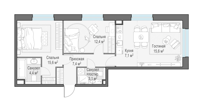 Купить трехкомнатную квартиру в новостройках на улице Щербакова в Мытищах. Вариант № 167316, 0, площадь -  квм, цена 13890000 рублей