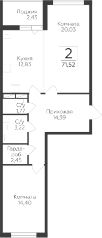 Купить квартиру на улице Деревенская в Ленинградской области. Вариант № 9630383, 0, площадь -  квм, цена 8633894 рублей