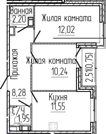 Купить двухкомнатную квартиру в ЖК Sertolovo Park в Сертолове. Вариант № 7979498, 0, площадь -  квм, цена 7988300 рублей