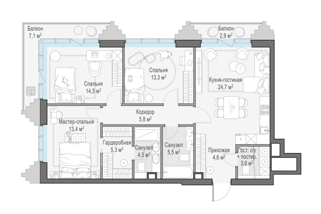 Купить квартиру на улице Электрический переулок в Москве. Вариант № 168991, 0, площадь - квм, цена 210920000 рублей