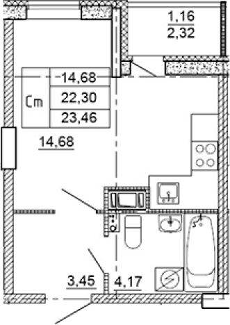 Купить квартиру в ЖК Рубеж в Ленинградской области. Вариант № 7603505, 0, площадь - квм, цена 3681300 рублей