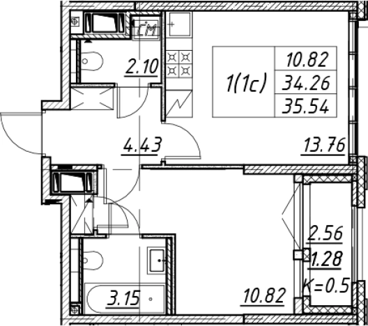 Купить двухкомнатную квартиру в новостройках в ЖК Цивилизация на Неве в Санкт-Петербурге. Вариант № 7849929, 0, площадь -  квм, цена 12211828 рублей