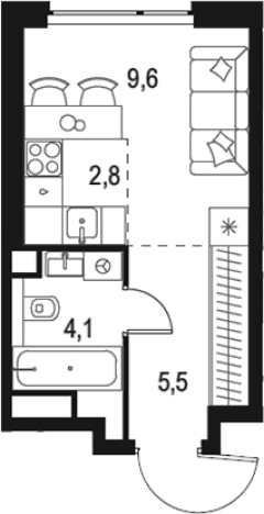 Купить Студию в новостройках у метро Мичуринский проспект в Москве. Вариант № 202648, 0, площадь -  квм, цена 10988252 рублей