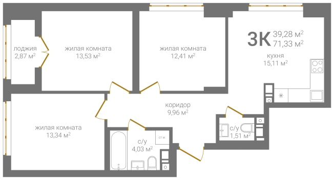 Купить квартиру в ЖК Печерский д2 в Нижнем Новгороде. Вариант № 595580, 0, площадь -  квм, цена 15977920 рублей