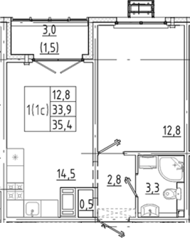 Купить двухкомнатную квартиру на вторичке на улице переулок Олениных в Всеволожске. Вариант № 8085962, 0, площадь - квм, цена 6271464 рублей