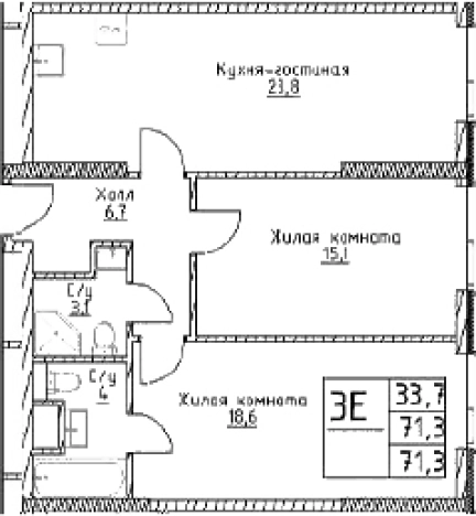 Купить трехкомнатную квартиру в новостройках в ЖК Nametkin Tower в Москве. Вариант № 10306686, 0, площадь -  квм, цена 26252660 рублей