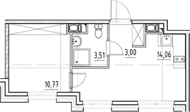 Купить однокомнатную квартиру в новостройках у метро Бухарестская в Санкт-Петербурге. Вариант № 5559563, 0, площадь -  квм, цена 11525161 рублей