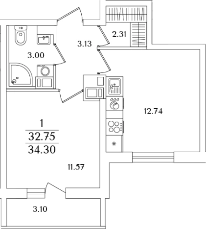 Купить двухкомнатную квартиру в новостройках у метро Проспект Ветеранов в Санкт-Петербурге. Вариант № 6712888, 0, площадь -  квм, цена 12121592 рублей