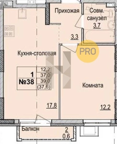 Купить однокомнатную квартиру в ЖК Утро на Репина в Ижевске. Вариант № 66179, 0, площадь - квм, цена 3434000 рублей