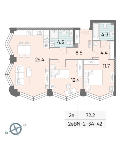 Купить квартиру в ЖК ЗилАрт в Москве. Вариант № 8907197, 0, площадь -  квм, цена 41535360 рублей