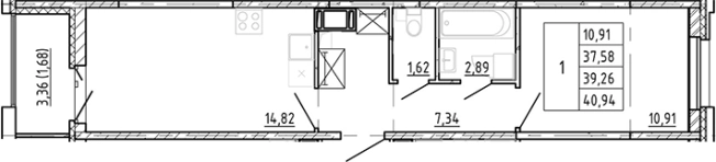 Купить двухкомнатную квартиру в новостройках у метро Горьковская в Санкт-Петербурге. Вариант № 99733, 0, площадь -  квм, цена 6770888 рублей
