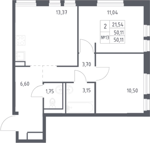 Купить квартиру в новостройках у метро Пролетарская в Ленинградской области. Вариант № 6898283, 0, площадь - квм, цена 7443239 рублей