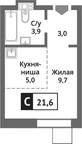 Купить Студию в районе Новокуркино в Химках. Вариант № 119789, 0, площадь - квм, цена 4779818 рублей