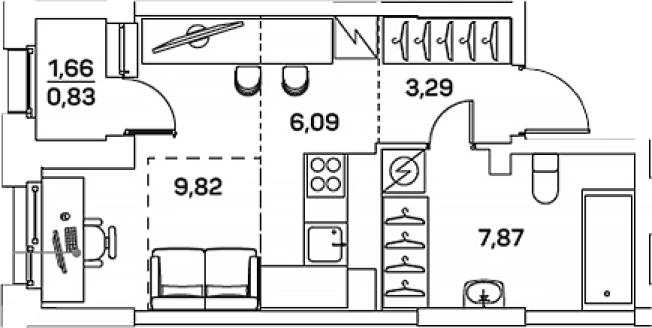 Купить Студию в новостройках у метро Нижегородская в Москве. Вариант № 3572488, 0, площадь -  квм, цена 10960343 рублей