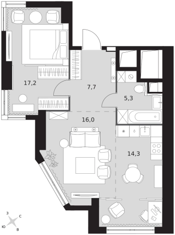 Купить квартиру у метро Калужская в Москве. Вариант № 87464, 0, площадь -  квм, цена 38393300 рублей