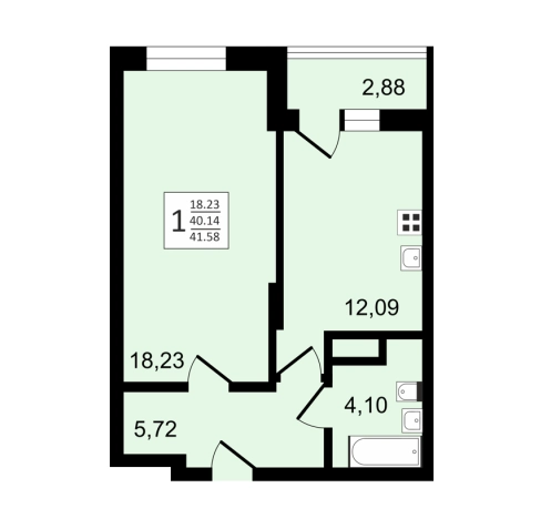 Купить квартиру в новостройках в ЖК Навигатор в Воронеже. Вариант № 88030, 0, площадь - квм, цена 4881492 рублей