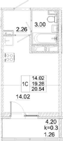 Купить Студию в новостройках в ЖК Аэросити в Санкт-Петербурге. Вариант № 8999333, 0, площадь -  квм, цена 4251780 рублей