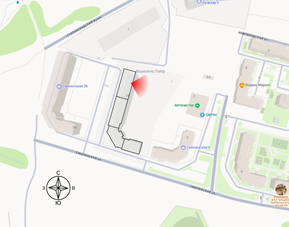 Купить квартиру в ЖК "Смоленская 3А" в смарт-квартале VERIZINO life в Владимире. Вариант № 146164, 1, площадь -  квм, цена 4107800 рублей