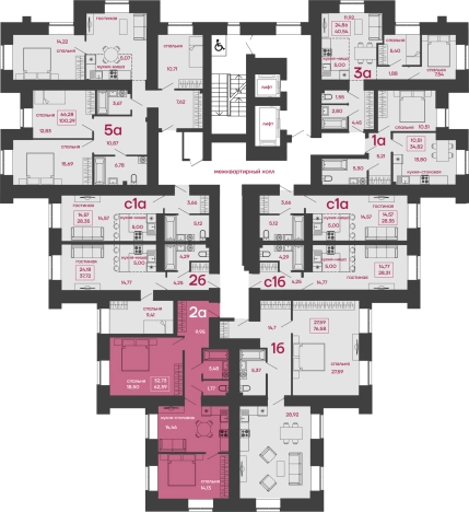 Купить двухкомнатную квартиру на улице Измайлова в Пензе. Вариант № 250664, 1, площадь -  квм, цена 6100000 рублей