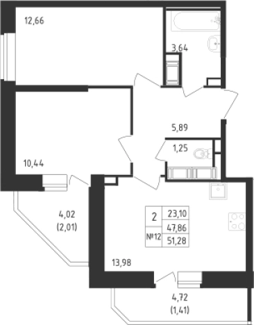 Купить двухкомнатную квартиру в новостройках в ЖК Живи! В Рыбацком в Санкт-Петербурге. Вариант № 6631197, 0, площадь -  квм, цена 12978712 рублей
