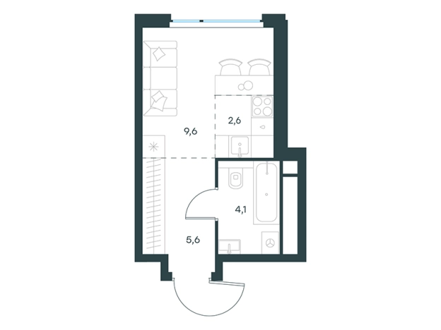 . Вариант № 6912586, 0, площадь - 21.9 квм, цена 24648173 рублей