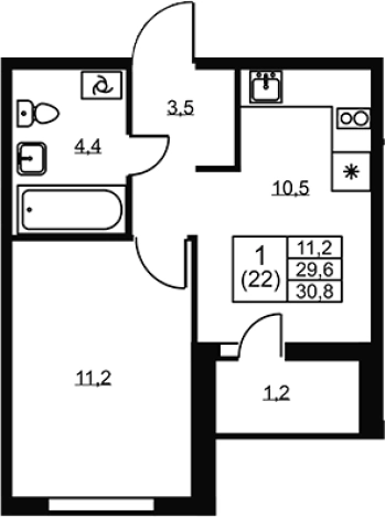 Купить квартиру в ЖК Ермак в Ленинградской области. Вариант № 6609423, 0, площадь -  квм, цена 4757400 рублей