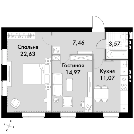 Купить двухкомнатную квартиру в Апрелевке. Вариант № 99225, 0, площадь -  квм, цена 15068400 рублей