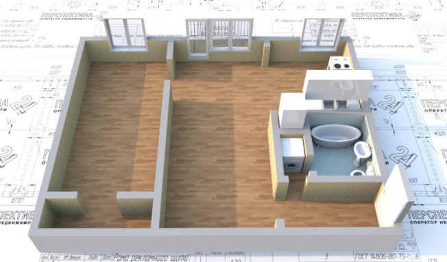 . Вариант № 33484, 10, площадь - 44.6 квм, цена 3900000 рублей