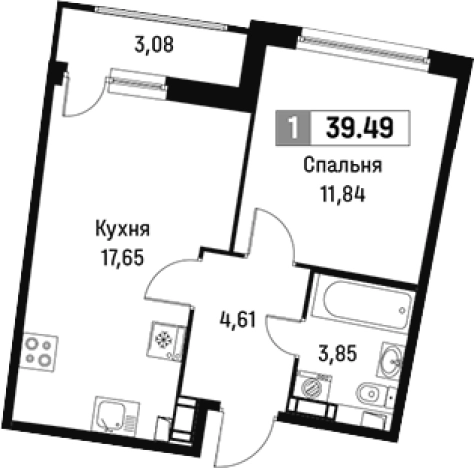 Купить двухкомнатную квартиру в ЖК Авиатор в Мурине. Вариант № 6213591, 0, площадь -  квм, цена 6957151 рублей