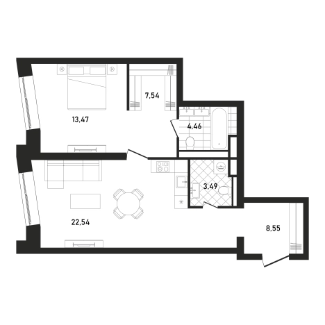 Купить однокомнатную квартиру в новостройках в ЖК Republic в Москве. Вариант № 131665, 0, площадь -  квм, цена 43908560 рублей