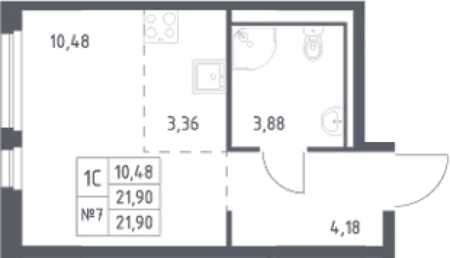 Купить квартиру в новостройках у метро Пролетарская в Ленинградской области. Вариант № 6900268, 0, площадь -  квм, цена 4307402 рублей