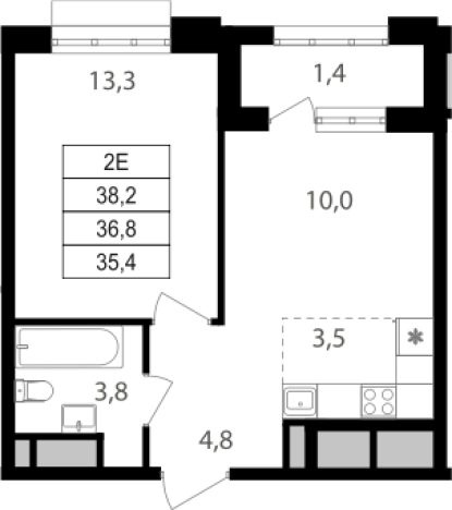 Купить квартиру на улице Михалковская в Москве. Вариант № 3590532, 0, площадь - квм, цена 14925602 рублей