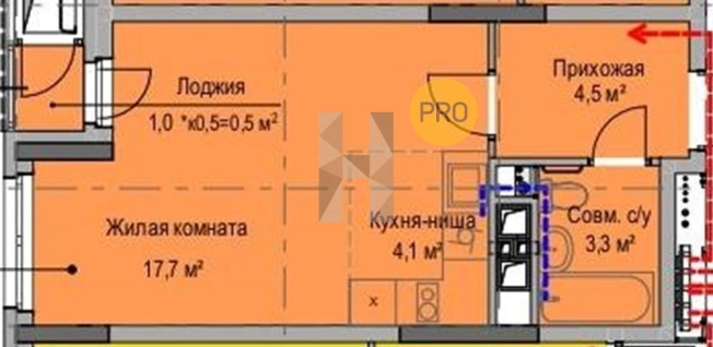 Купить Студию в Микрорайоне 2-й, Северо-Западный жилой район в Ижевске. Вариант № 65726, 0, площадь -  квм, цена 2499000 рублей