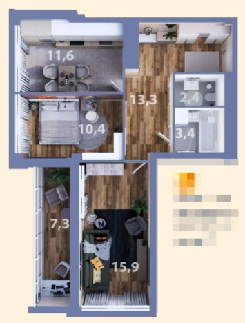 Купить квартиру в Республике Татарстан (татарстан). Вариант № 139953, 0, площадь -  квм, цена 9232457 рублей