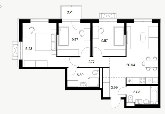 Купить квартиру на улице Шмидта в Улан-Удэ. Вариант № 160670, 0, площадь - квм, цена 13832677 рублей