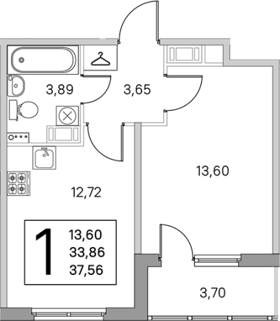 Купить однокомнатную квартиру у метро Проспект Ветеранов в Санкт-Петербурге. Вариант № 6866184, 0, площадь -  квм, цена 8725722 рублей