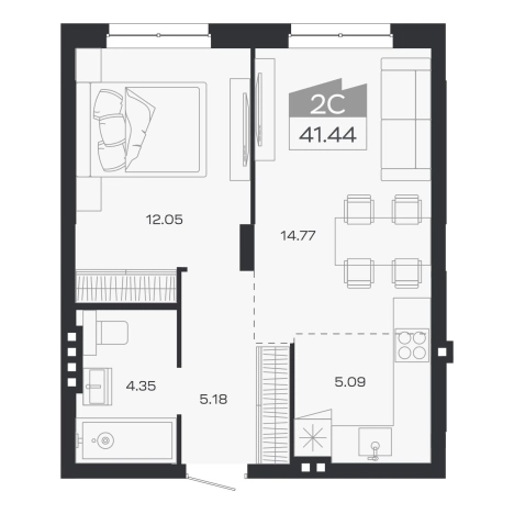 Купить двухкомнатную квартиру в ЖК Базилик (НОВОСИБИРСК) в Новосибирской области. Вариант № 9951741, 0, площадь -  квм, цена 5674000 рублей