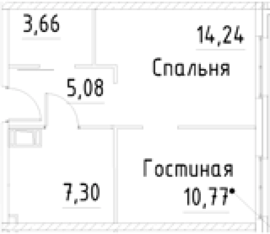Купить однокомнатную квартиру у метро Улица Дыбенко в Санкт-Петербурге. Вариант № 9327409, 0, площадь -  квм, цена 7555377 рублей