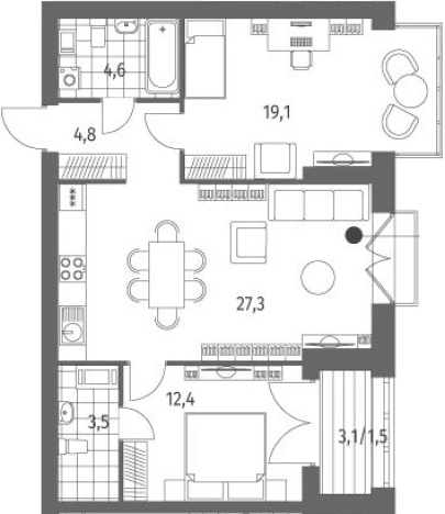 Купить трехкомнатную квартиру в ЖК Наука в Санкт-Петербурге. Вариант № 6897128, 0, площадь -  квм, цена 21894000 рублей